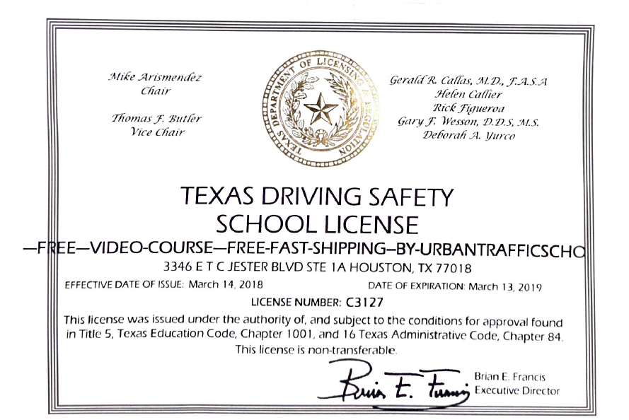 Online Defensive Driving Course Texas With Printable Certificate